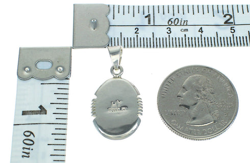 Genuine Sterling Silver Multicolor Inlay Southwest Pendant YX67457